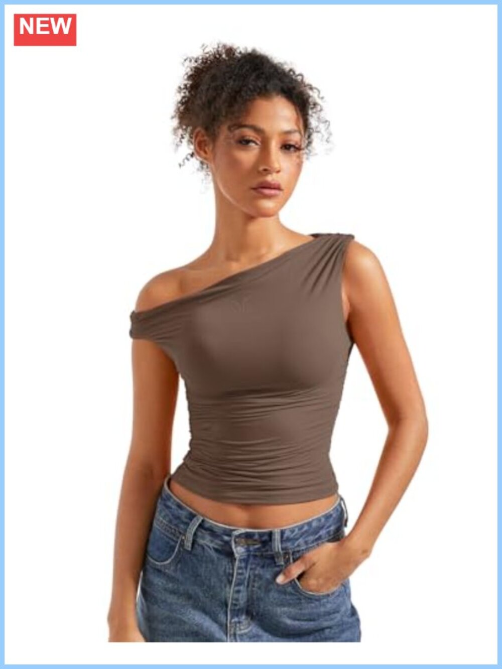 Off Shoulder Sleeveless Fitted Crop Top Going Out Y2K Tank